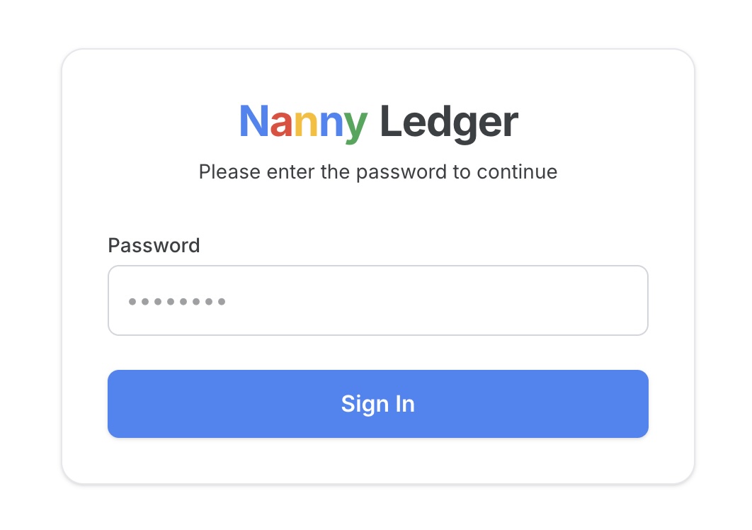 Family Nanny Ledger
